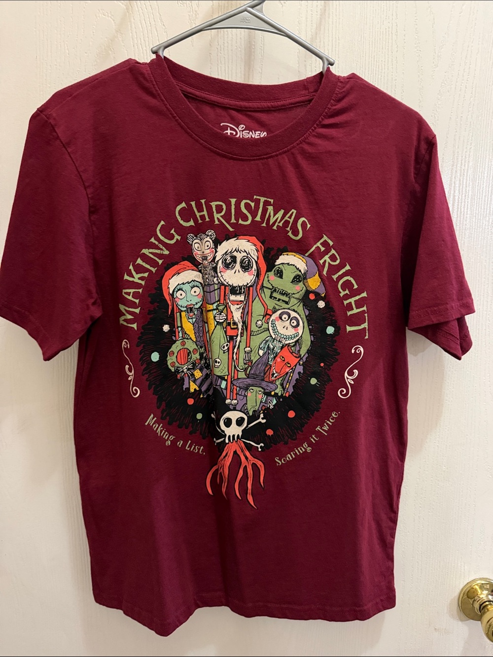 Disney Burgundy 'Making Christmas Fright' Graphic Tee